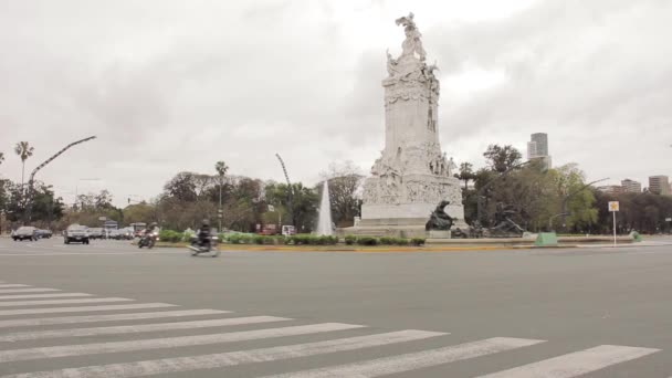 パレルモのスペイン人記念碑 Monumento Los Espoles ブエノスアイレス アルゼンチン — ストック動画