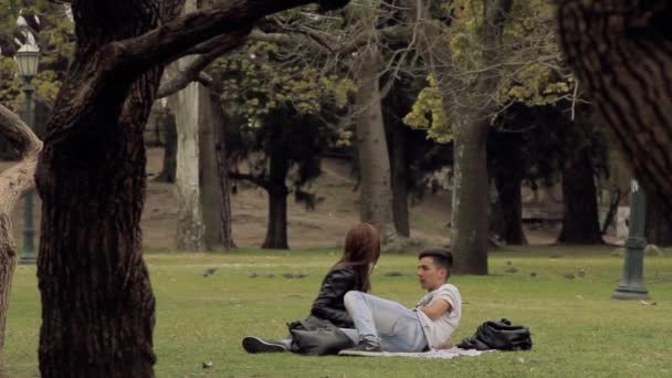 Buenos Aires Argentine 2019 Couple Amoureux Dans Parc Palerme Buenos — Video