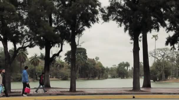 Buenos Aires Argentina 2019 Άνθρωποι Περπατούν Στα Πάρκα Του Παλέρμο — Αρχείο Βίντεο