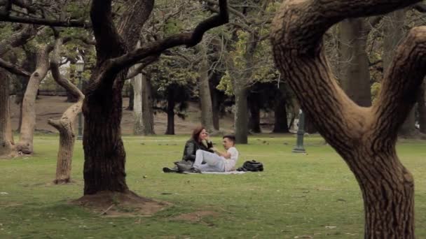 Buenos Aires Argentina 2019 Couple Love Palermo Park Buenos Aires — Stock Video