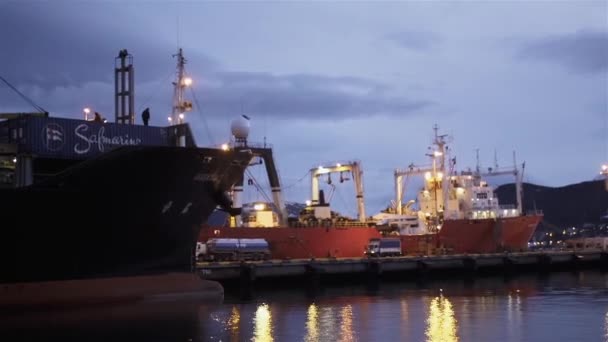 Port Ushuaia Najbardziej Południe Wysunięte Miasto Świecie Argentynie — Wideo stockowe