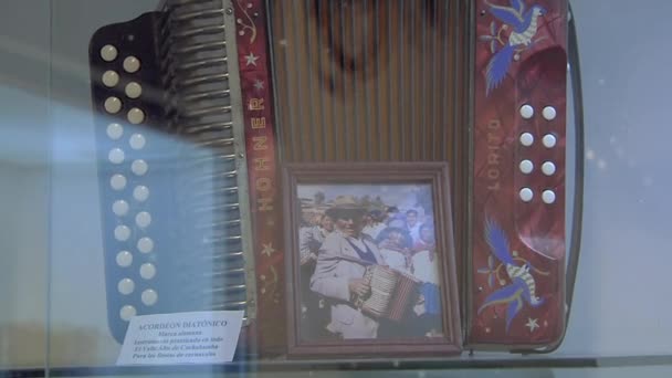 Paz Bolivie 2019 Vieux Accordéon Rouge Dans Musée Paz Bolivie — Video