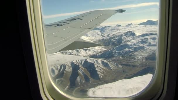 Cordilheiras Dos Andes Bolívia 2019 Avião Passageiros Sobre Montanhas Dos — Vídeo de Stock