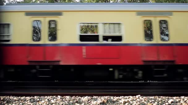 Buenos Aires Argentina 2015 Starý Vlak Přijíždí Staré Vlakové Nádraží — Stock video