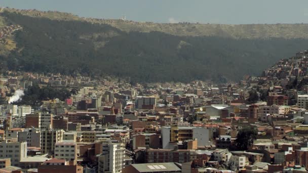 Skyline Paz Desde Balcón Killi Killi Paz Bolivia — Vídeos de Stock