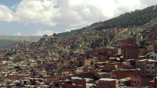 Paz Skyline Killi Killi Balcony Paz Bolivia — Stock Video