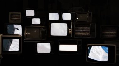 Uzaydan bakıldığında Afrika ve Sahra Çölü birçok 80 'lerin televizyonunda görülüyor. NASA tarafından desteklenen bu videonun elementleri. 