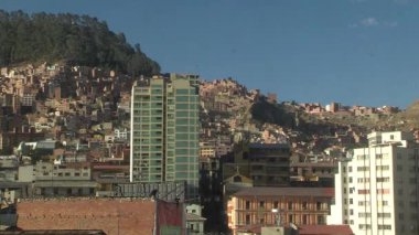 La Paz silueti, Bolivya, Güney Amerika. 