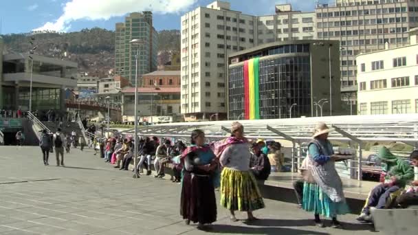 Paz Boliwia 2019 Boliwijki Plaza San Francisco Paz Boliwia — Wideo stockowe