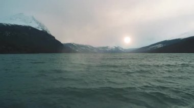 Tierra del Fuego Manzarası, Arjantin, Dünyanın Sonu. Görüntüyü Büyüt. 