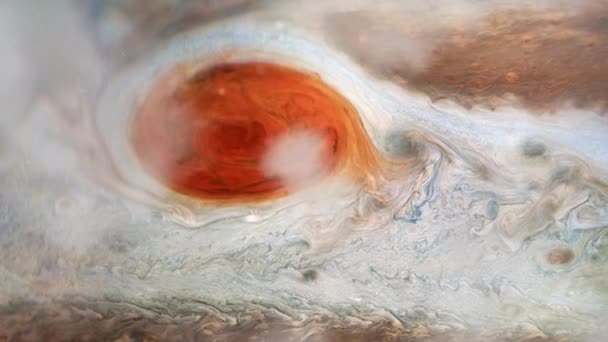 Great Red Spot Persistent High Pressure Region Atmosphere Jupiter Elements — Stock Video