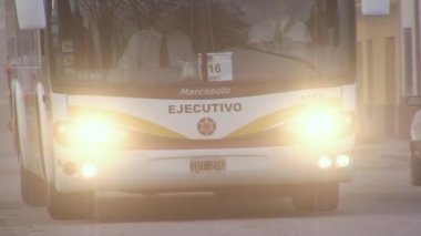 BUENOS AIRES / ARGENTINA - 01 02 2020: Buenos Aires 'te Yolcu Otobüsü. 