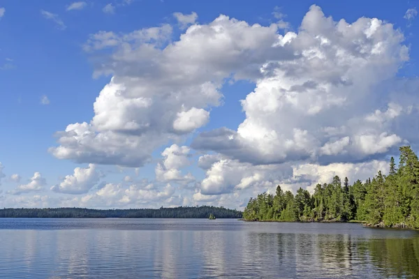 Cumulus Clouds over the North Woods — Stock Photo, Image
