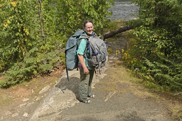 På en vildmark Portage — Stockfoto