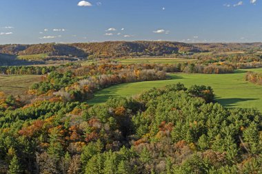 Fall  Colors on Rural Farmlands clipart