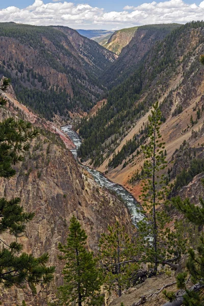 Mountain River Cortando a través de la tierra — Foto de Stock