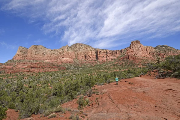 Desfrutando de um Panorama Red Rocks — Fotografia de Stock