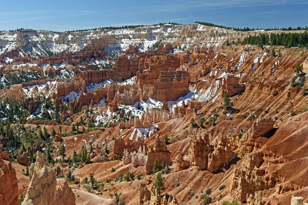 Bryce Canyon Panorama in Spring Snow — Stock Photo, Image