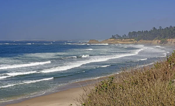 太平洋沿岸一个晴朗的日子里的波浪 — 图库照片