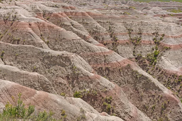 Sediment lagerinformation i Badlands — Stockfoto