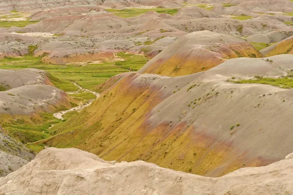 Coloridos sedimentos en las tierras baldías —  Fotos de Stock