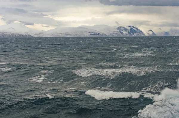 Mares pesados en un fiordo altoártico — Foto de Stock