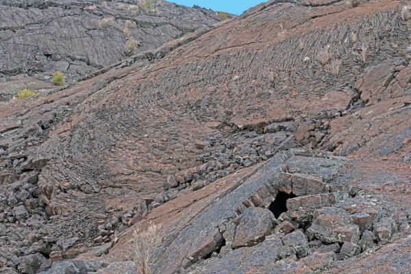 Hardened Lava Flows in the Wilds in El Malpais National Monument in New Mexico