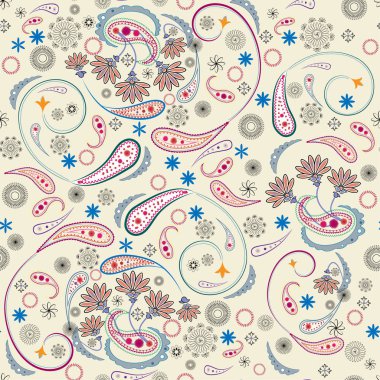 Kusursuz çiçek deseni. Vektör illüstrasyonu