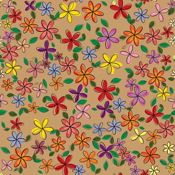 Patrón floral sin costuras. ilustración vectorial — Vector de stock