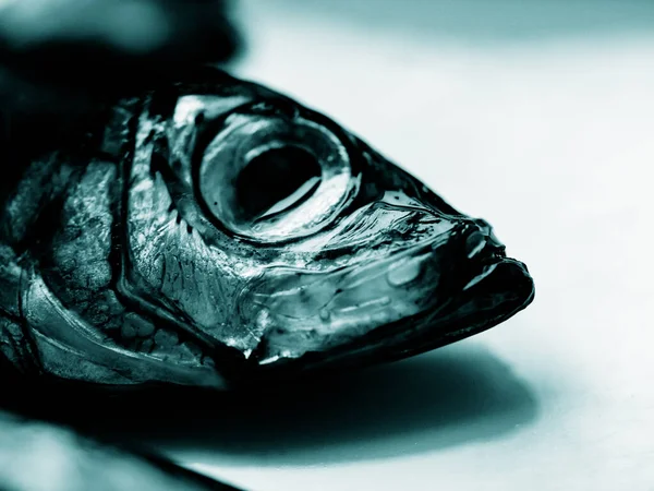 훈제살라 준비가 되었습니다 담배피는 물고기를 위에서 클로즈업했습니다 물고기는 맛있고 식품이며 — 스톡 사진