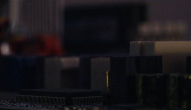 bstrakt teknoloji arka planı ve bir sürü ışık noktası