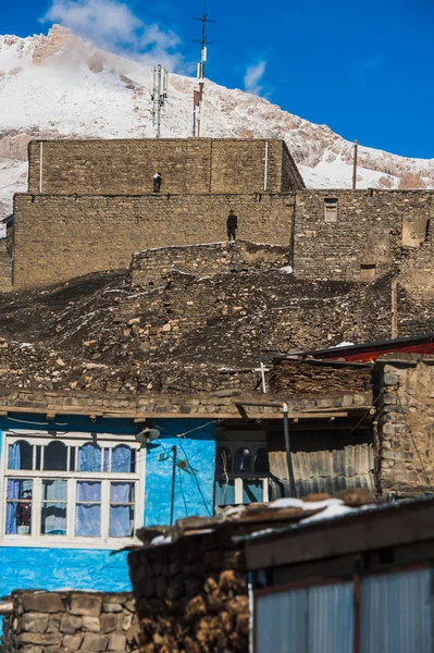 Antiga povoação nas montanhas, Xinaliq, Azerbaijão — Fotografia de Stock
