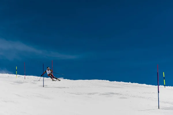 Slalom Esquiador en Gudauri, Georgia — Foto de Stock