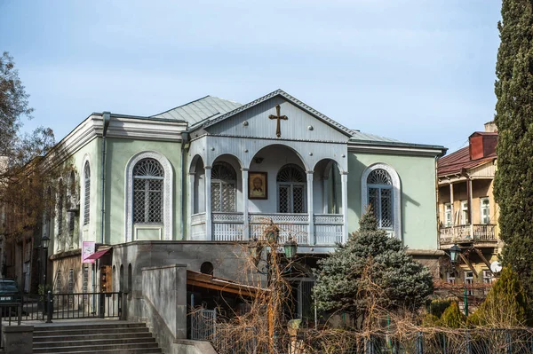 Abanotubani är den gamla stadsdelen i Tbilisi, Georgien — Stockfoto