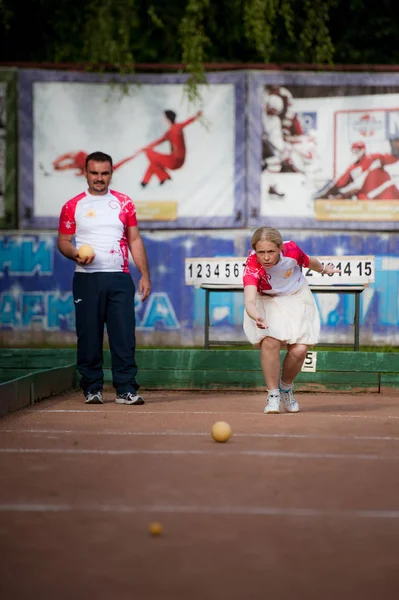 莫斯科 6 月 28-29，2017年。俄罗斯比赛地掷球 Sozidanie r — 图库照片