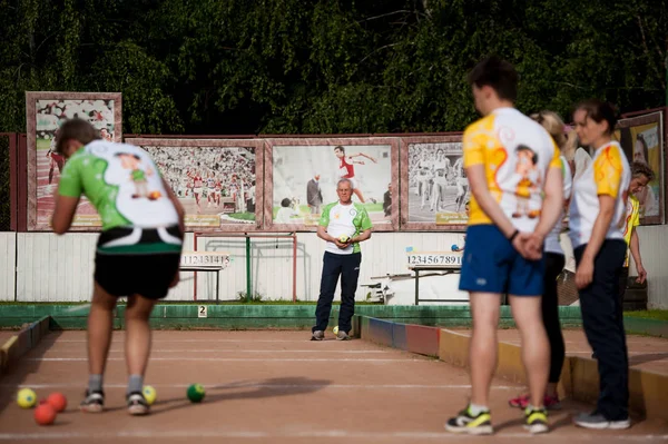 MOSCOW-JUNE 28-29, 2017. Torneio russo Sozidanie de Bocce r — Fotografia de Stock