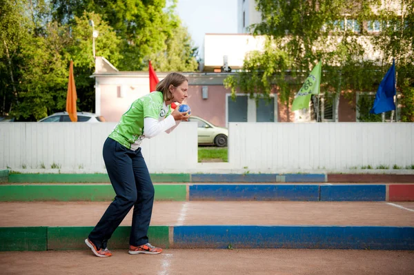 MOSCOW-JUNE 28-29, 2017. Torneio russo Sozidanie de Bocce r — Fotografia de Stock