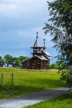 Kizhi Adası, Rusya. Eski ahşap dini mimari