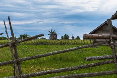 Kizhi Adası, Rusya. Eski ahşap dini mimari