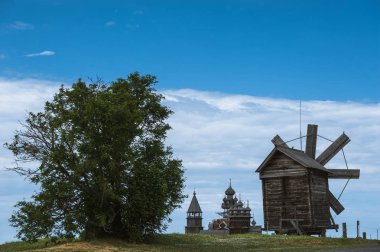 Kizhi Adası, Rusya. Eski ahşap dini mimari
