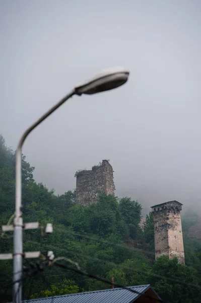 Torres Svan en Mestia, región de Svaneti, Georgia —  Fotos de Stock