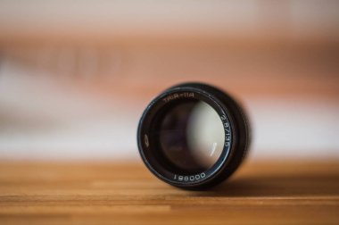 İşaretleme eski kamera lens yakın çekim