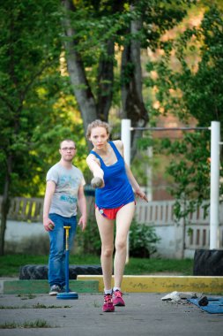 Moskova, Rusya - 12 Mayıs 2018: Rus turnuva gün çalışan,