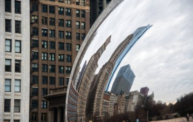 Chicago binalar yansıması fasulye