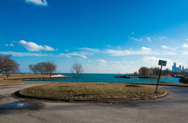 Parc sur un lac Michigan — Photo