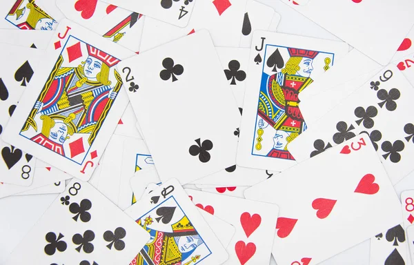 Playing cards on a white background Royalty Free Stock Photos