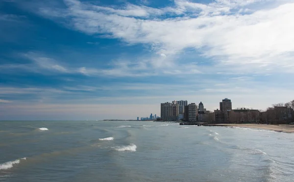 Chicago nézet a Michigan-tó — Stock Fotó