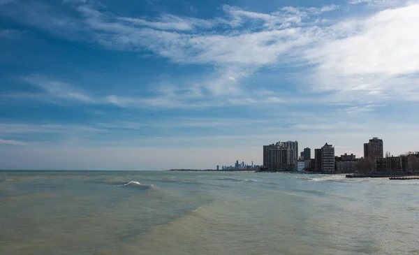 Chicago nézet a Michigan-tó — Stock Fotó