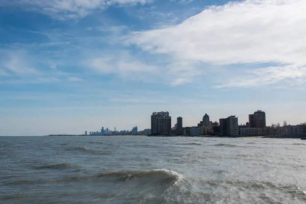 Chicago uitzicht op een meer (Michigan) — Stockfoto