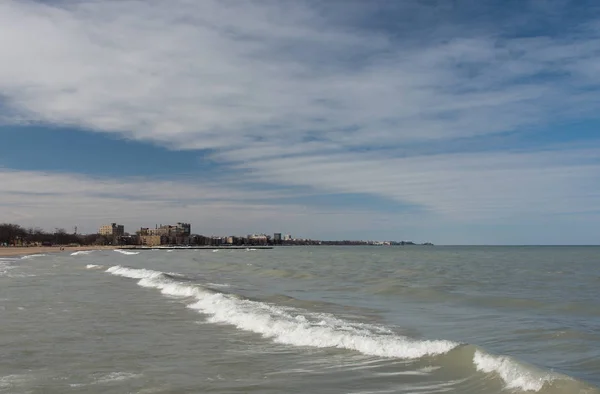 Vista de Chicago en un lago Michigan — Foto de Stock